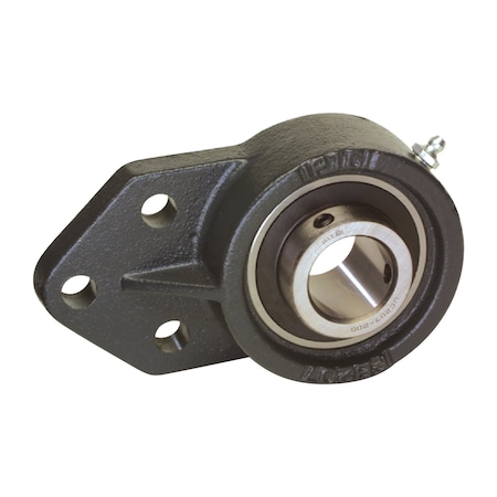 Iptci 3-Bolt Flange Ball Bearing Mounted Unit, 1.5 in Bore, Set Screw Locking UCFB208-24